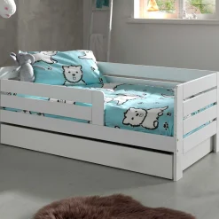 Kleinkindbett Anastasia mit Bettkasten 70 x 140cm Kiefer - weiß