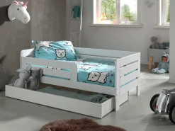 Kleinkindbett Anastasia mit Bettkasten 70 x 140cm Kiefer - weiß