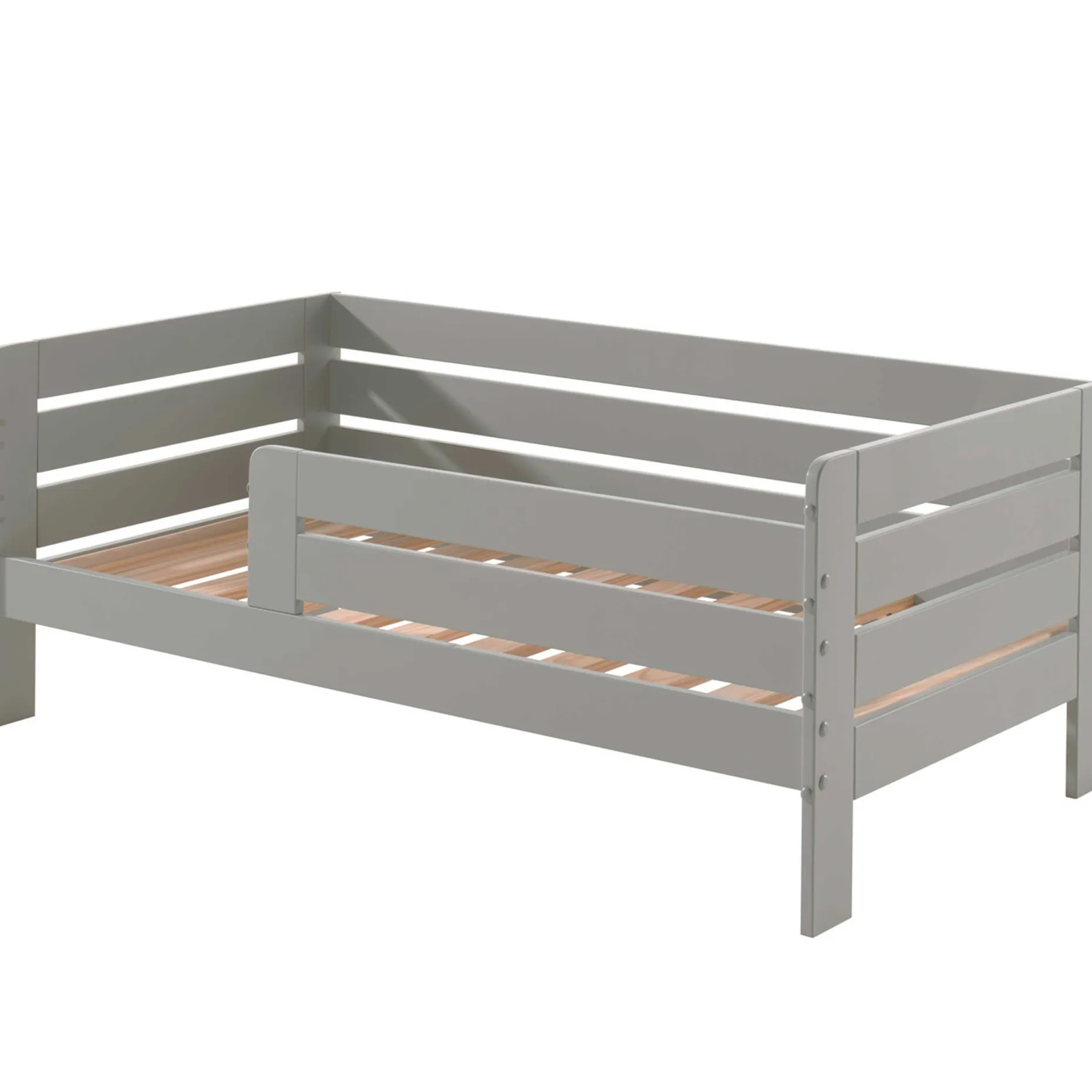 Kleinkindbett Anastasia mit Bettkasten 70 x 140cm Kiefer - grau