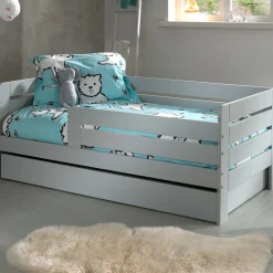 Kleinkindbett Anastasia mit Bettkasten 70 x 140cm Kiefer - grau