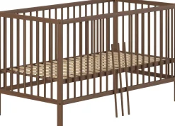 Kleinkinderbett Dino 70x140cm - verstellbar - Buche - Farbe Walnuss