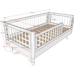 Kinder Vipack Kleinkindzimmer Forrest: Kleinkindbett 70x140cm, Wickeltisch - Buche