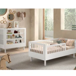 Kinder Vipack Kleinkindzimmer Forrest: Kleinkindbett 70x140cm, Wickeltisch - Buche