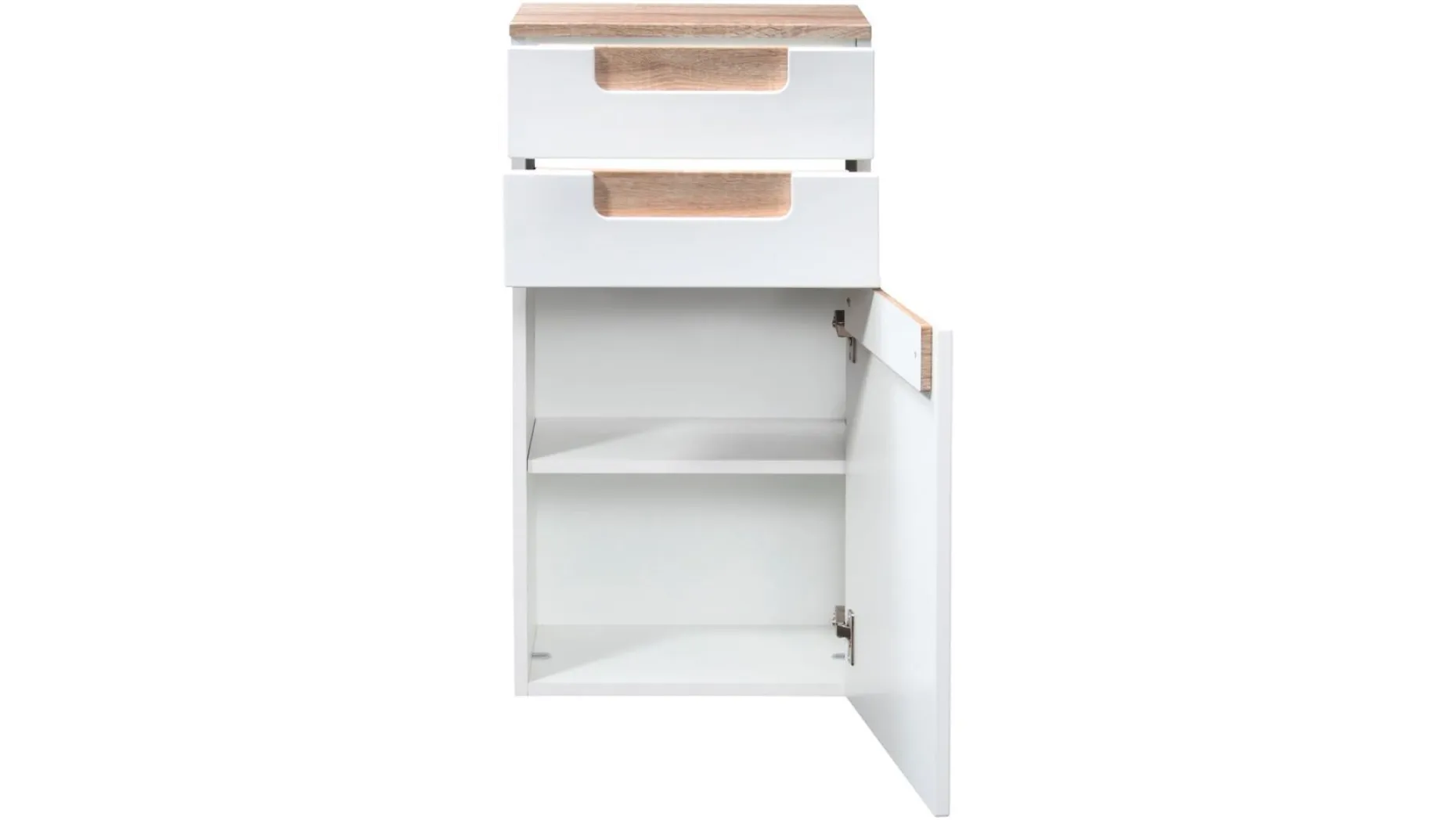 Kleinkoffer Siena 40cm - weiß/braun