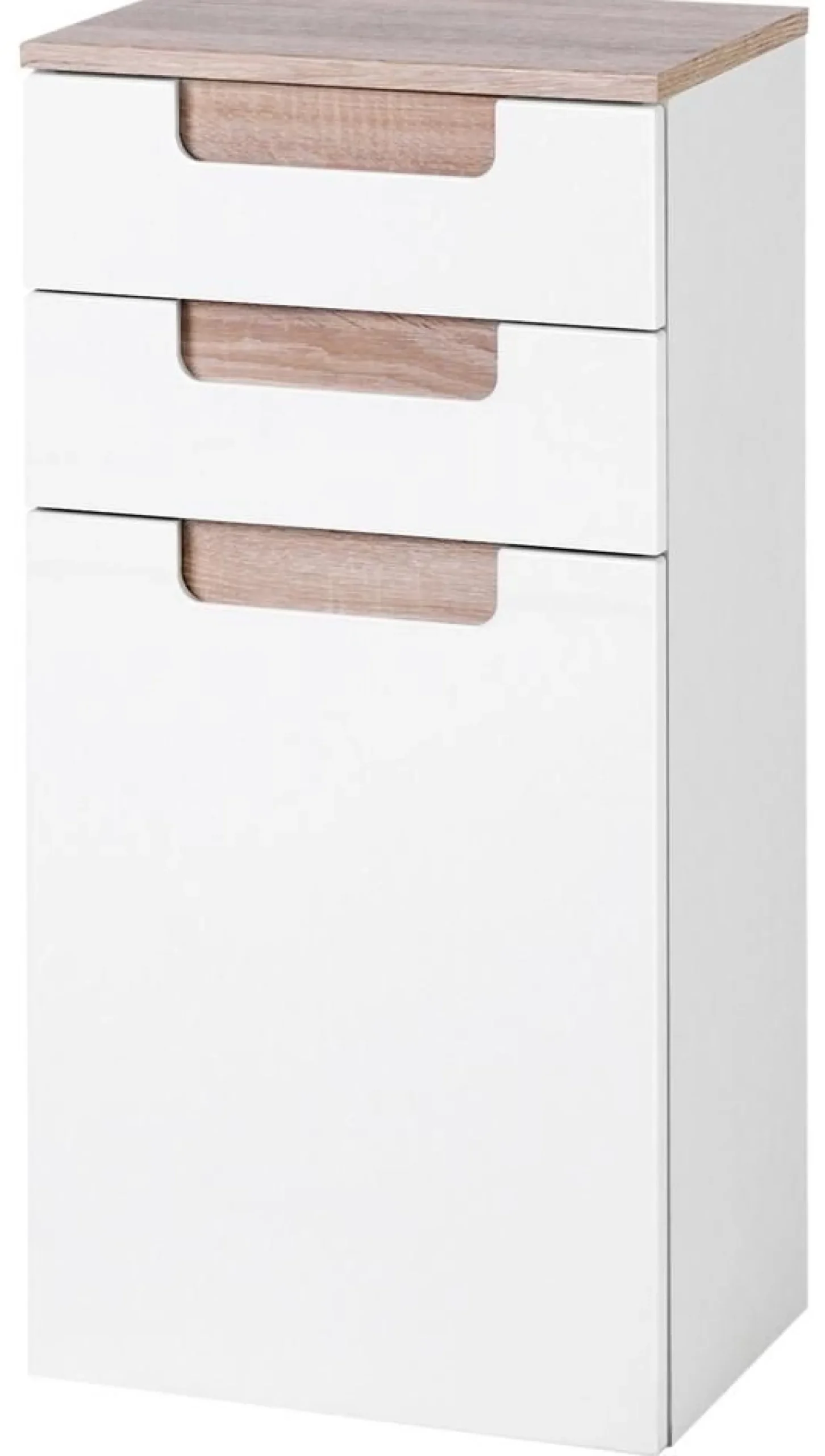Kleinkoffer Siena 40cm - weiß/braun