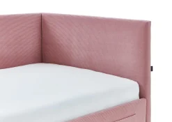 Kofferbett Cool | Mit Rückenlehne | 120 x 200 cm | Rosa Design