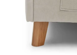 Kofferbett Ollie | Mit Rückenlehne | 120 x 200 cm | Beige Design