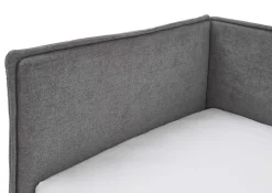 Kofferbett Ollie | 140 x 200 cm | Mit Rückenlehne | Grau