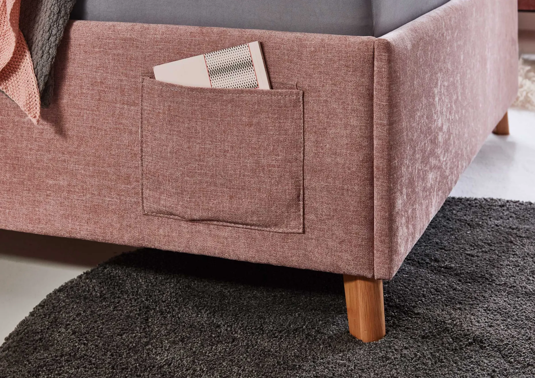 Kofferbett Ollie | 90 x 200 cm | Rosa Design