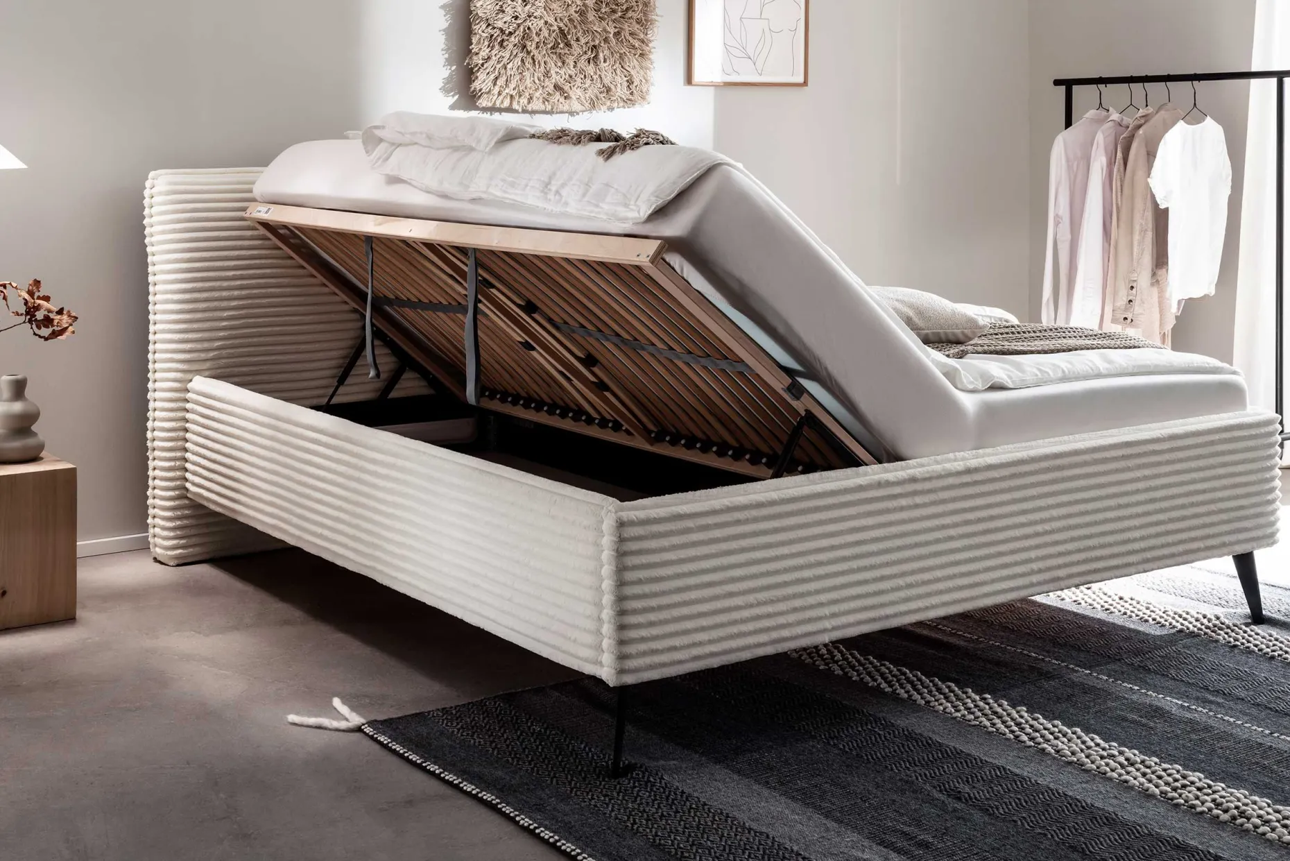 Kofferbett Rasmus | 160 x 200 cm | hellbeige Design