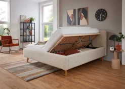 Kofferraumbett Nielsen | Inklusive Lattenrost | 160 x 200 cm | Beige