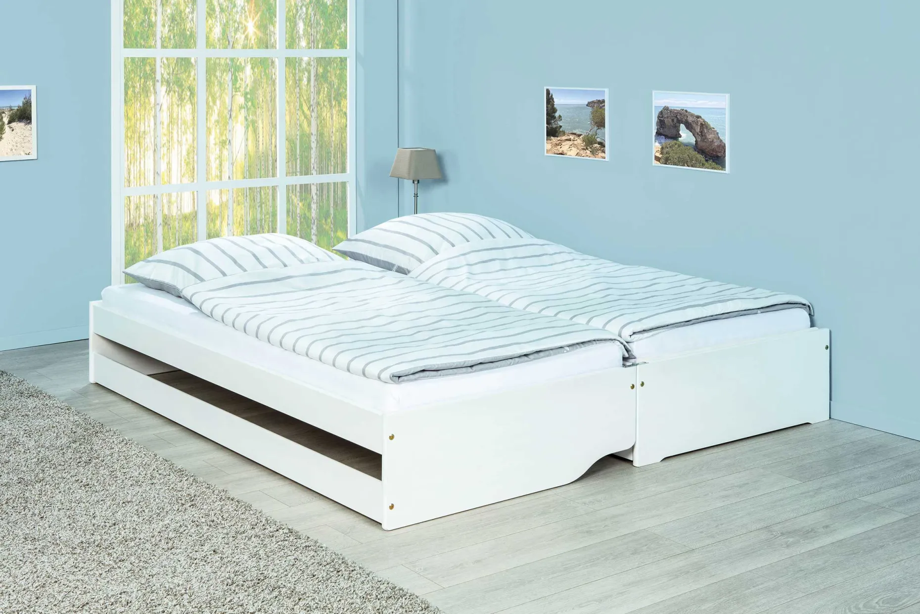 Kojenbett Lothar 90x200 cm - white wash