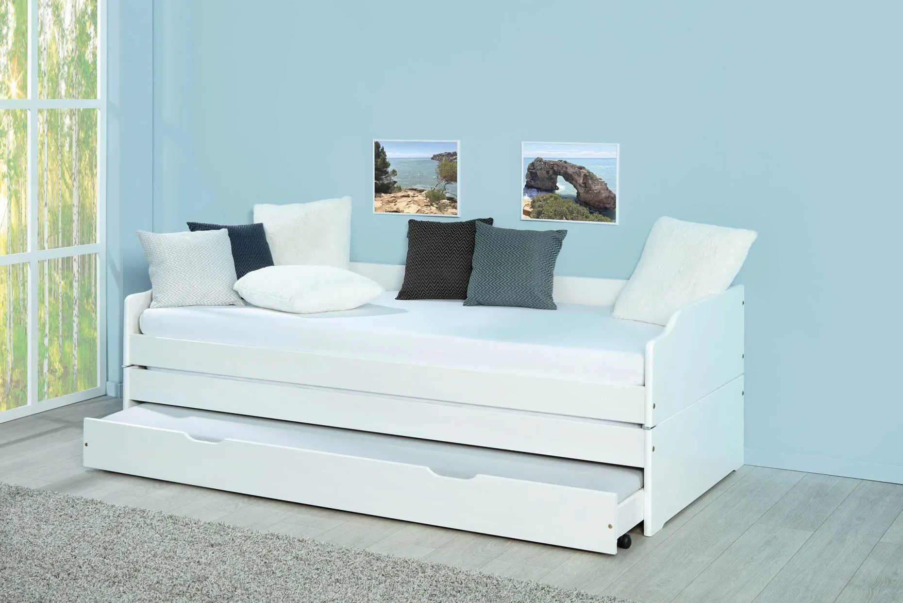 Kojenbett Lothar 90x200 cm - white wash