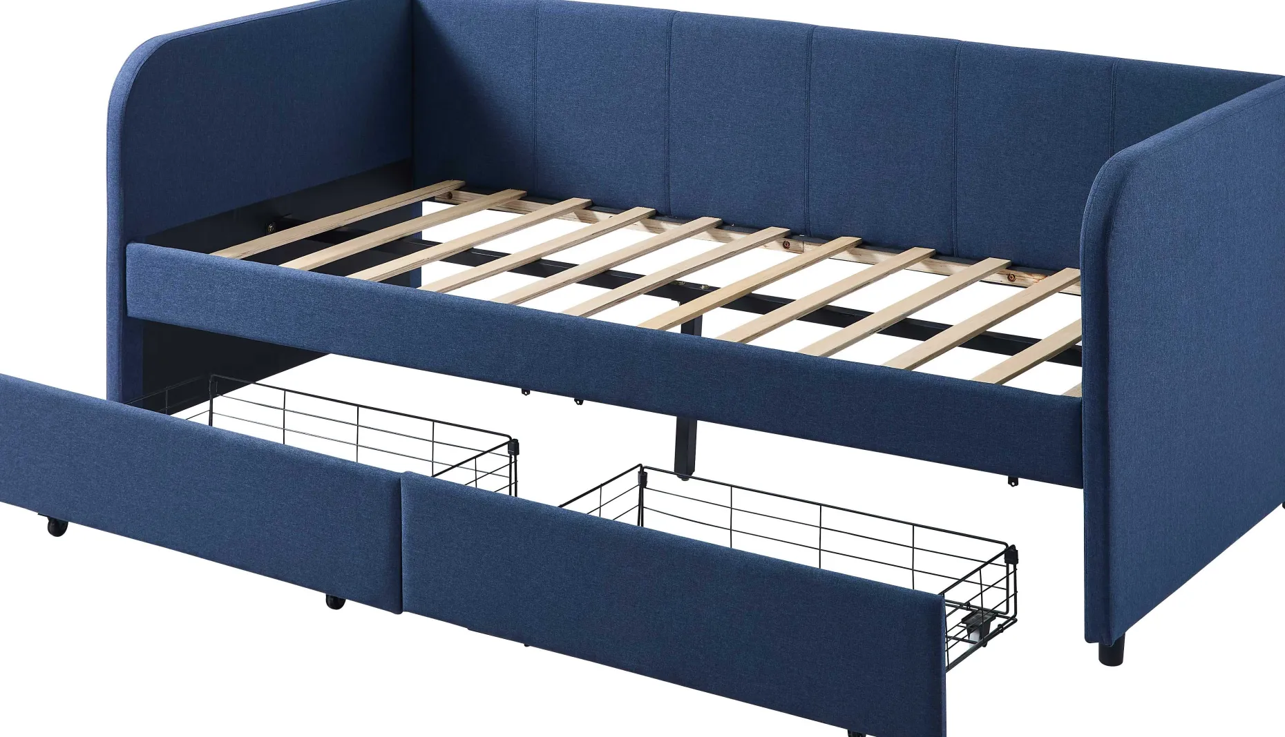 Kojenbett Spector - 90 x 200 cm - Mit Schubladen - Blau