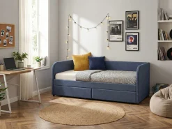 Kojenbett Spector - 90 x 200 cm - Mit Schubladen - Blau