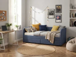 Kojenbett Spector - 90 x 200 cm - Mit Schubladen - Blau