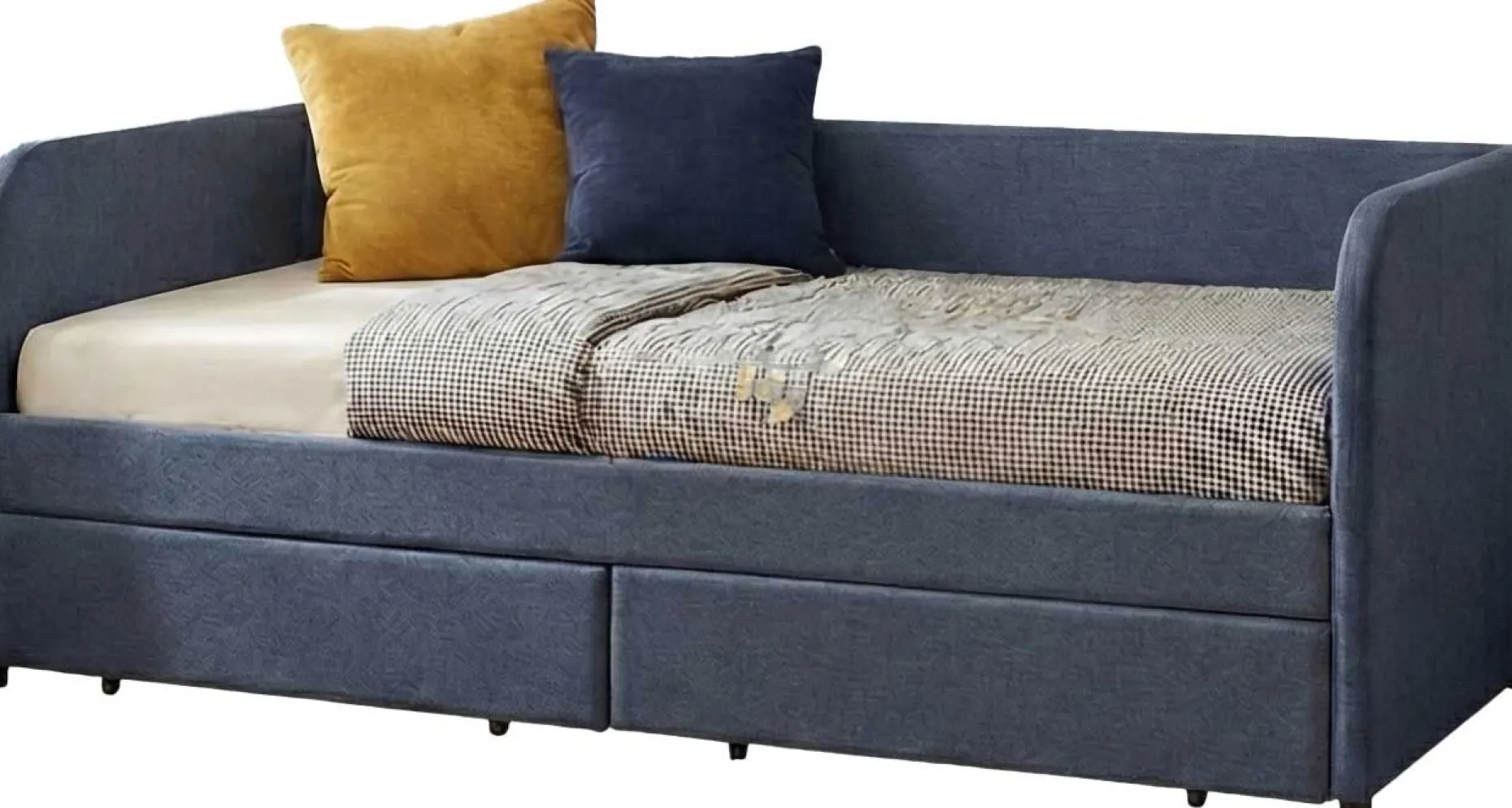 Kojenbett Spector - 90 x 200 cm - Mit Schubladen - Blau