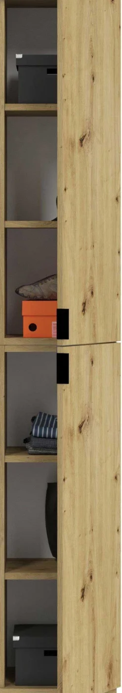 Kombination Kleiderschrank Projekt X Emob - Artisan Oak - 212x193x34 cm - Spiegel