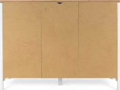 Kommode Berge 120cm 3 Türen und 1 Schublade - weiß/Eiche