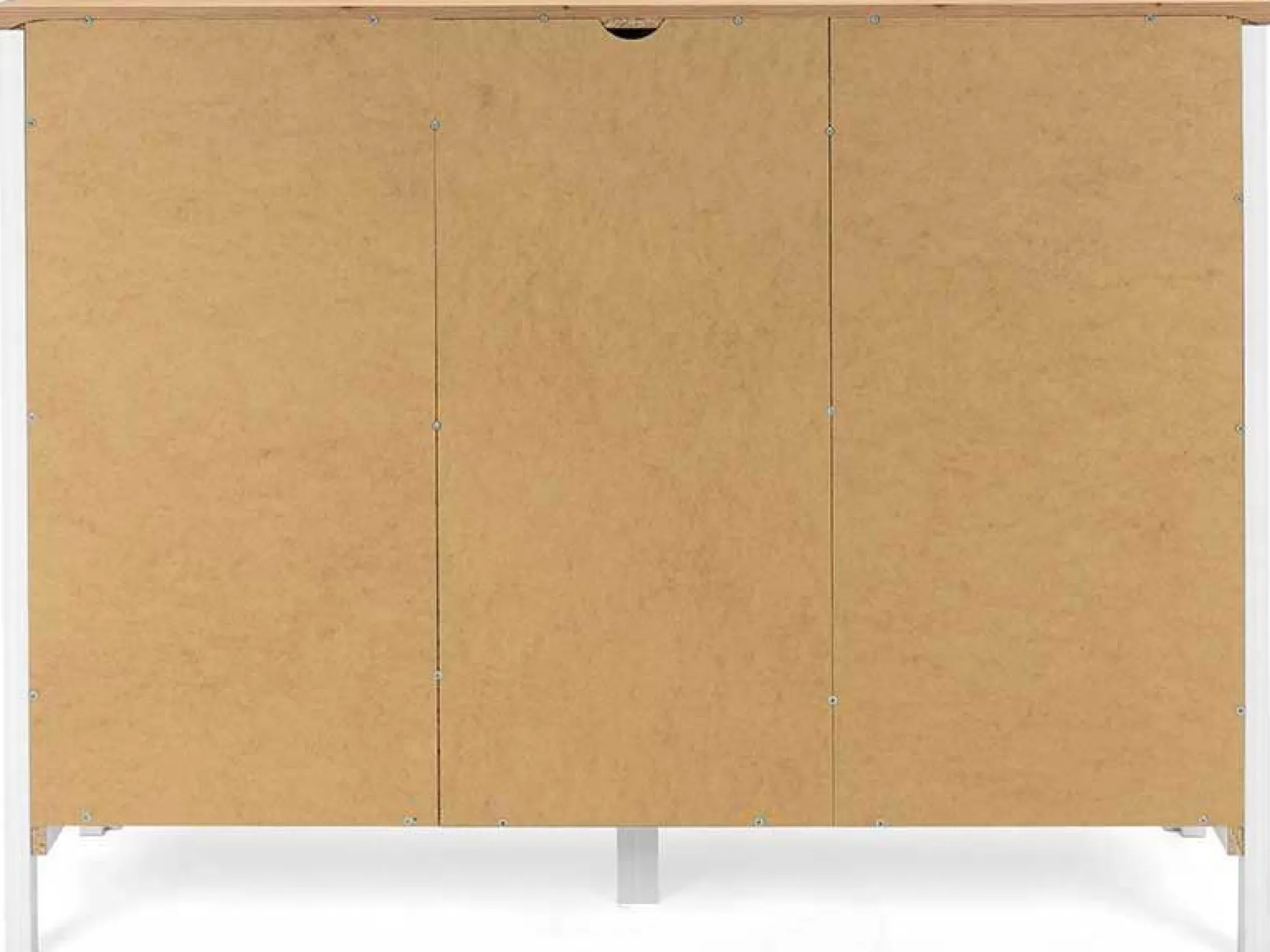 Kommode Berge 120cm 3 Türen und 1 Schublade - weiß/Eiche
