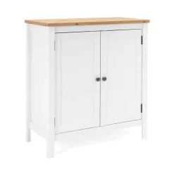 Kommode Berge 80cm 2 Türen - weiß/Eiche