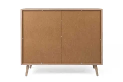 Kommode Bilal 102cm 2 Türen - Eiche/rafia