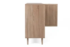 Kommode Bilal 102cm 2 Türen - Eiche/rafia
