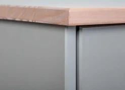 Kommode Cerci 90cm mit 2 Türen und 2 Schubladen - grau