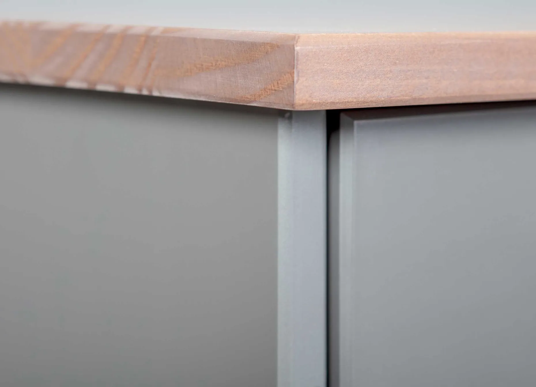Kommode Cerci 90cm mit 2 Türen und 2 Schubladen - grau