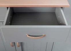 Kommode Cerci 90cm mit 2 Türen und 2 Schubladen - grau