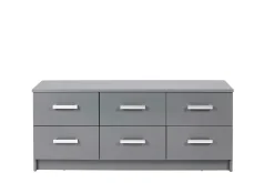 Kommode Eden 122cm 6 Schubladen - graphitgrau