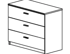 Kinder Gautier - Gami Kommode Ezra | 92 x 45 x 76 cm | Châtaignier Design