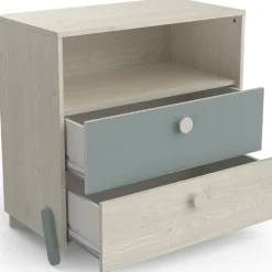 Kinder CBA Kommode Ilyas-Topanga Eiche/-Grün