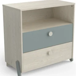 Kinder CBA Kommode Ilyas-Topanga Eiche/-Grün