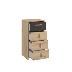 Kinder Gautier - Gami Kommode Liam 4 Schubladen - Eiche artisan