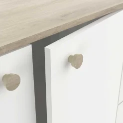 Kommode Liva-Kronberg Eiche/Mattweiß