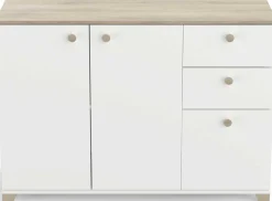 Kommode Liva-Kronberg Eiche/Mattweiß