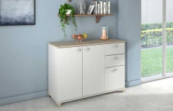 Kommode Liva-Kronberg Eiche/Mattweiß