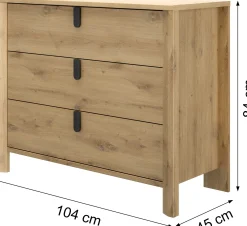 Kommode Lugano | 104 x 45 x 84 cm | Artisan Oak Design