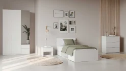 Kommode Micheline - 80x41x81cm - 3 Schubladen - weiß