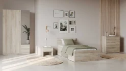 Kommode Micheline - 80x41x81cm - 3 Schubladen - Eiche Dekor