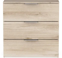 Kommode Micheline - 80x41x81cm - 3 Schubladen - Eiche Dekor