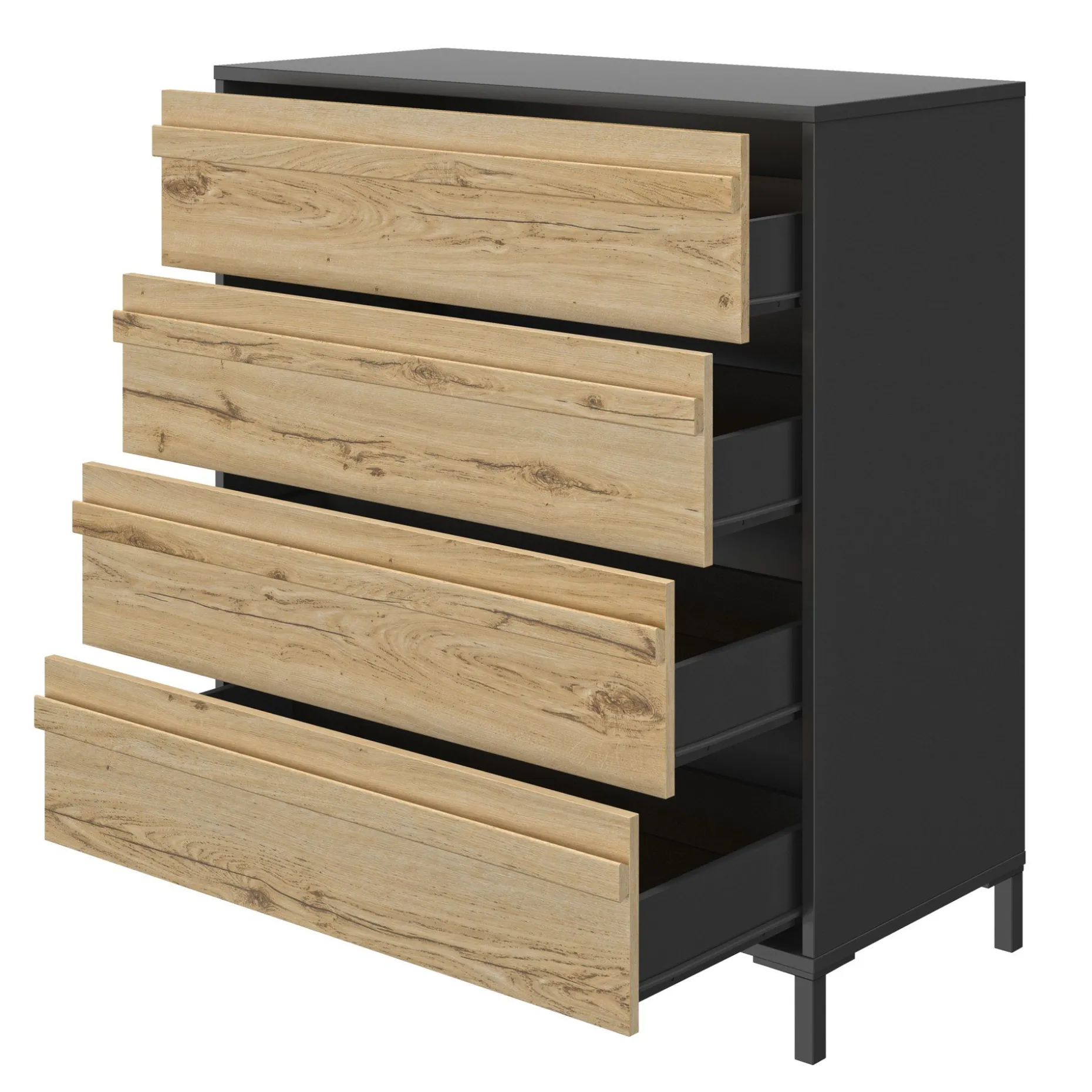 Kommode Mimizan | 94 x 45 x 104 | Helvezia Oak Design