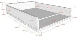 Vipack Kommode mit Windelregal Forrest - 3 Schubladen - Massivholz Buche -