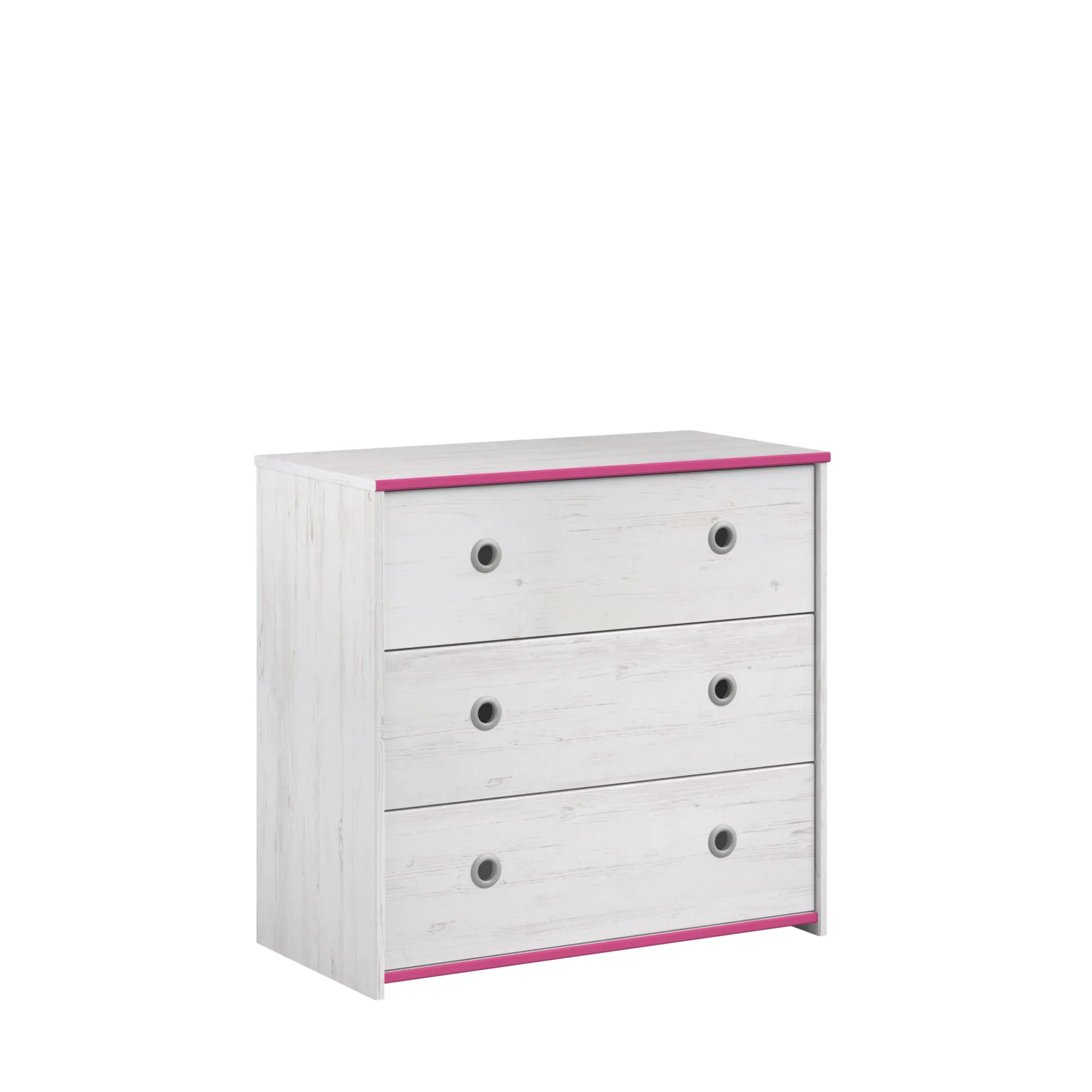 Kinder Parisot Kommode Smoozy 79cm mit 3 Schubladen - /rosa oder /blau
