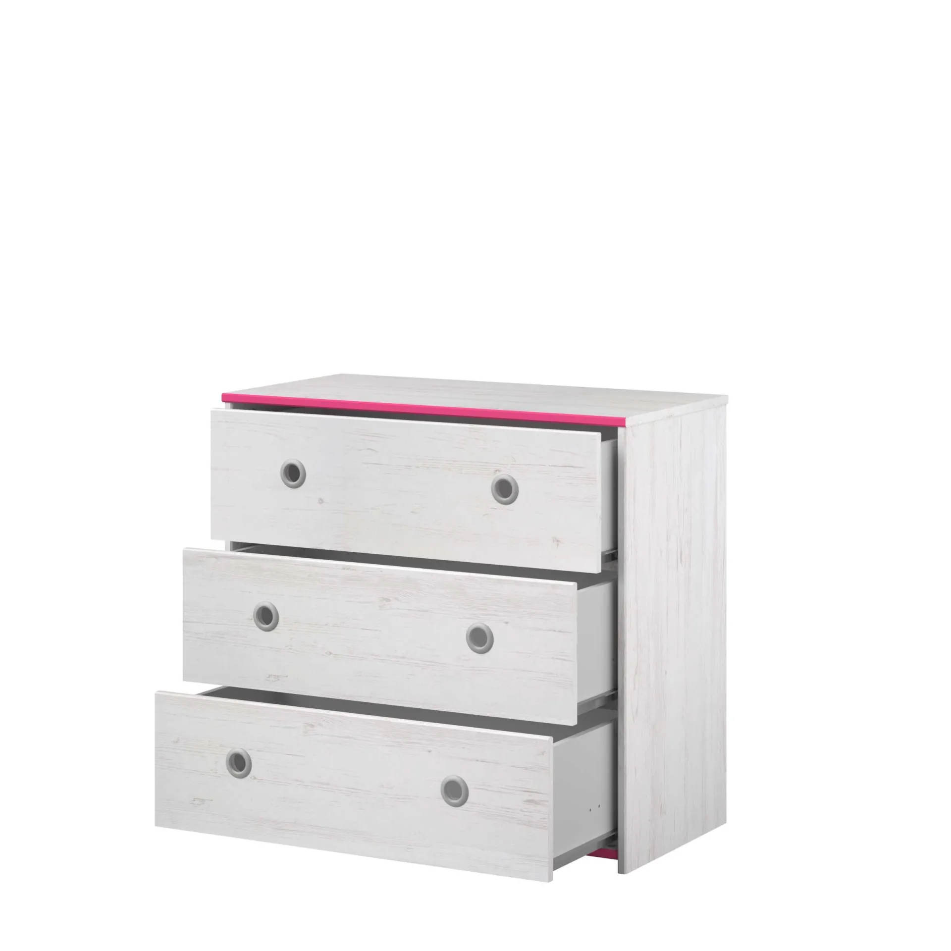 Kinder Parisot Kommode Smoozy 79cm mit 3 Schubladen - /rosa oder /blau