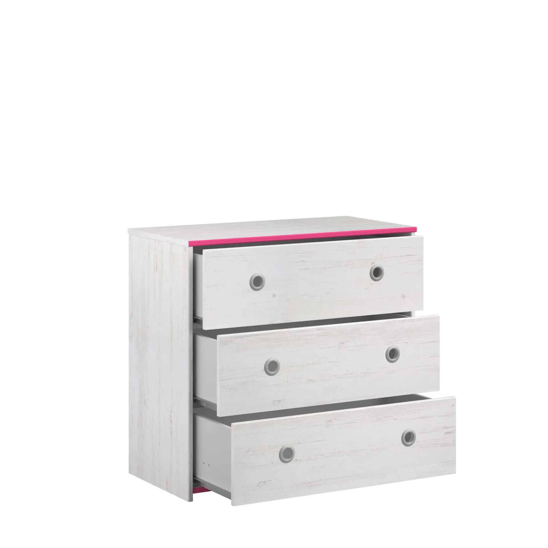 Kinder Parisot Kommode Smoozy 79cm mit 3 Schubladen - /rosa oder /blau