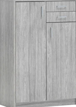 Kommode Spacio 110cm 2 Türen/2 Schubladen - Eiche grau