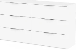 Kommode Spectre - 151x41x81cm - 6 Schubladen - weiß