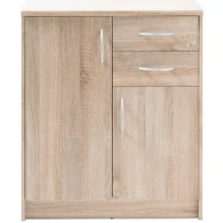 Kommode Ultima 74x35x86cm mit 2 Türen und 2 Schubladen - Sonoma Eiche